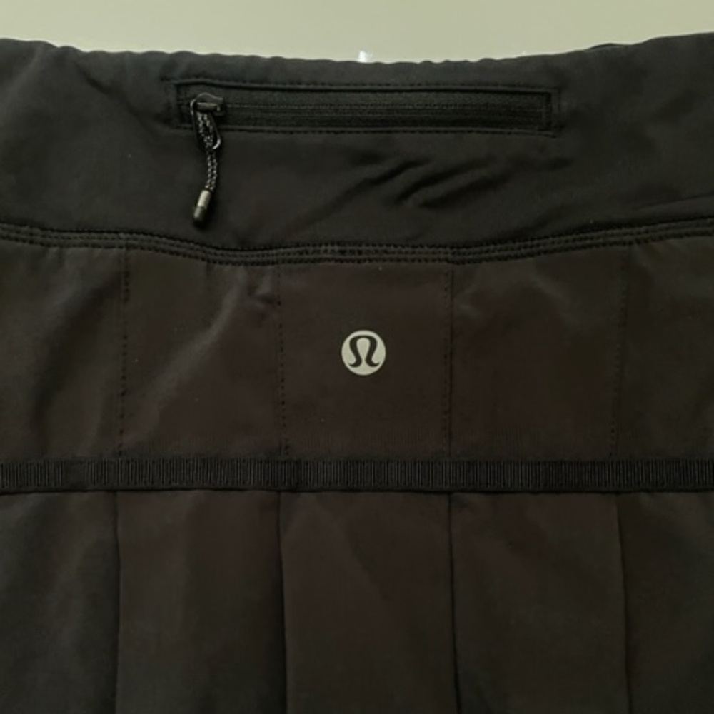 Lululemon Black Run Pace Setter Skirt Skort - Picture 5 of 7